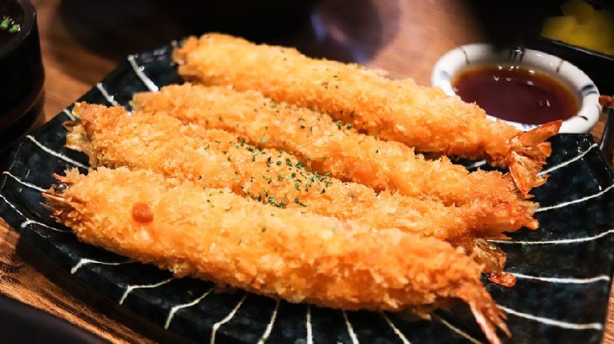 Deliciosa tempura de camarones.