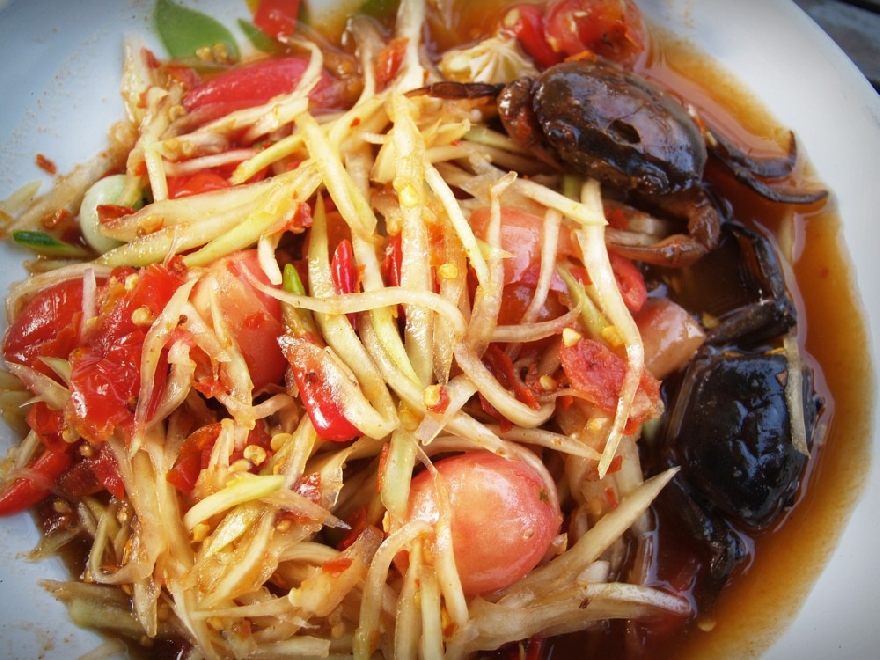 Köstlicher Krabben-Salat so wie man den beim Restaurant Lotus-Express in Hamm zu Essen bekommt.