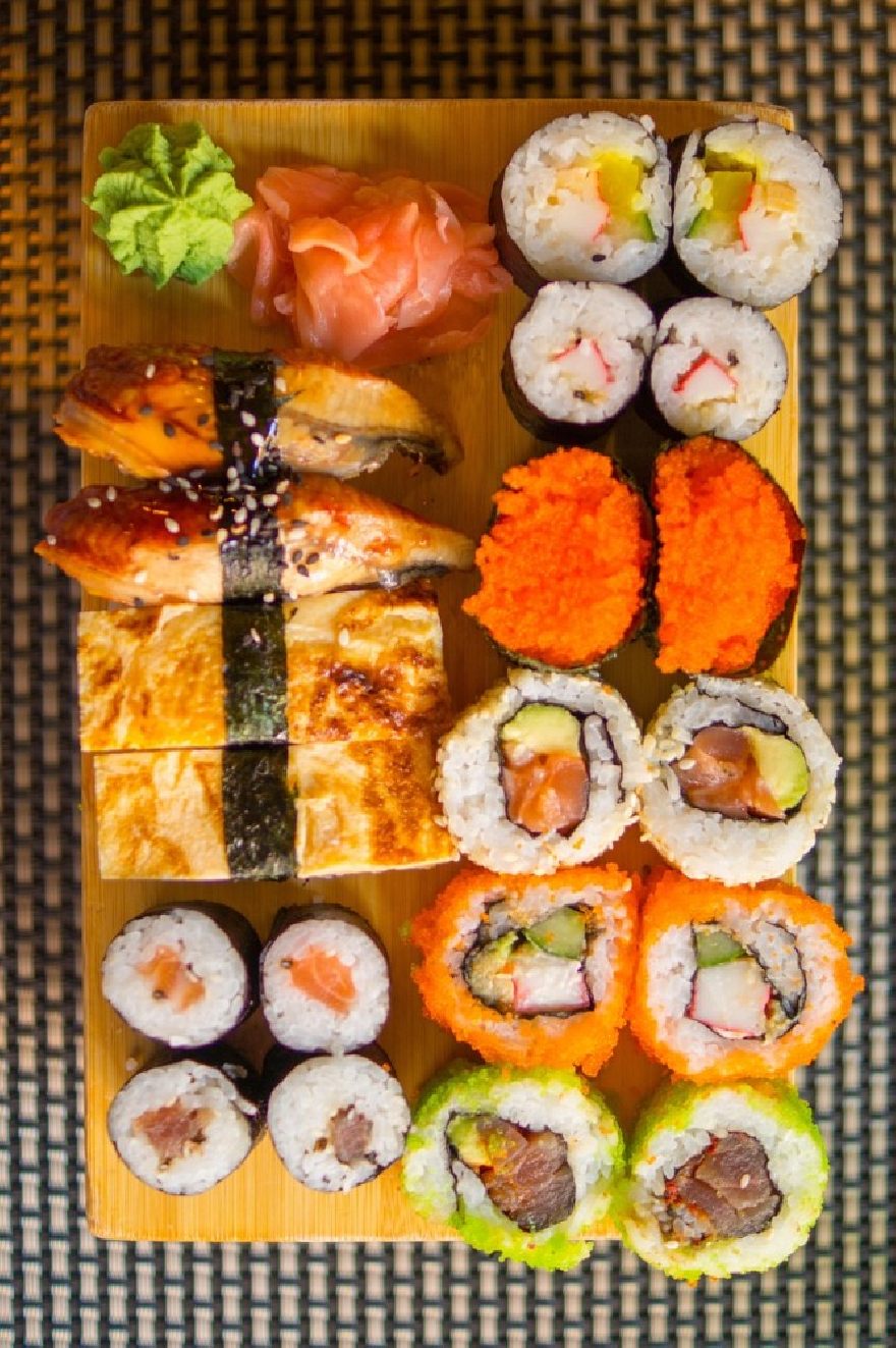 Tasty types of sushi